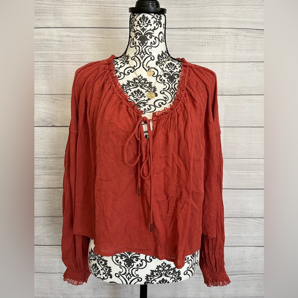 Free People | NWT Banda Long Sleeve Blouse - Picture 4 of 14